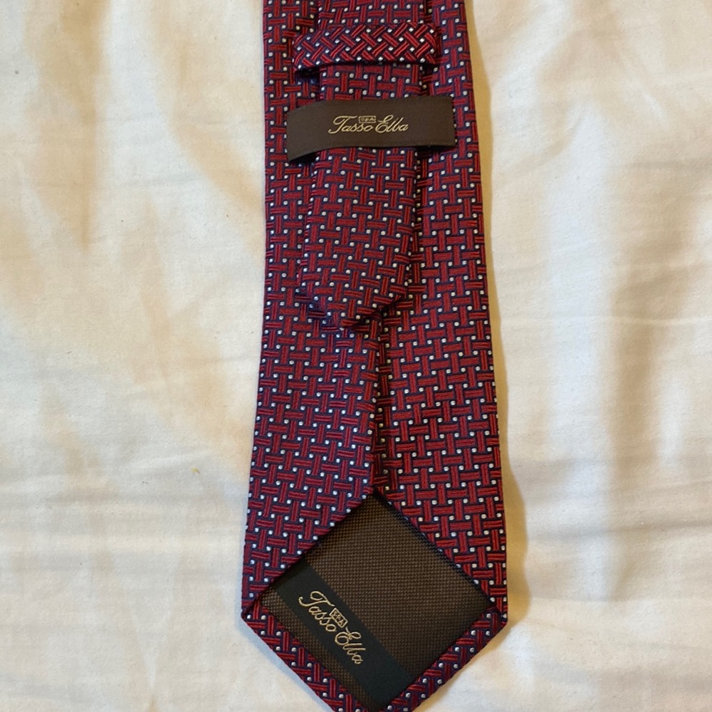 Tasso Elba Tie Men Jazzberry pink color